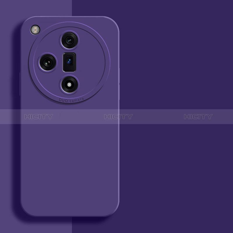 Funda Silicona Ultrafina Goma 360 Grados Carcasa YK2 para Oppo Find X7 5G Morado