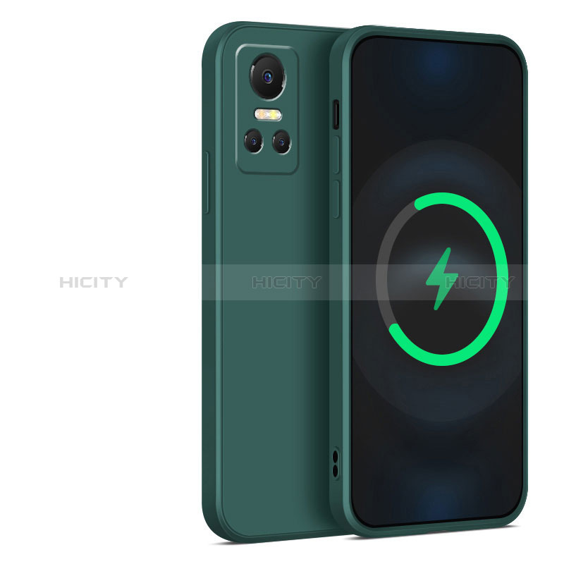 Funda Silicona Ultrafina Goma 360 Grados Carcasa YK2 para Realme GT Neo3 5G Verde Noche