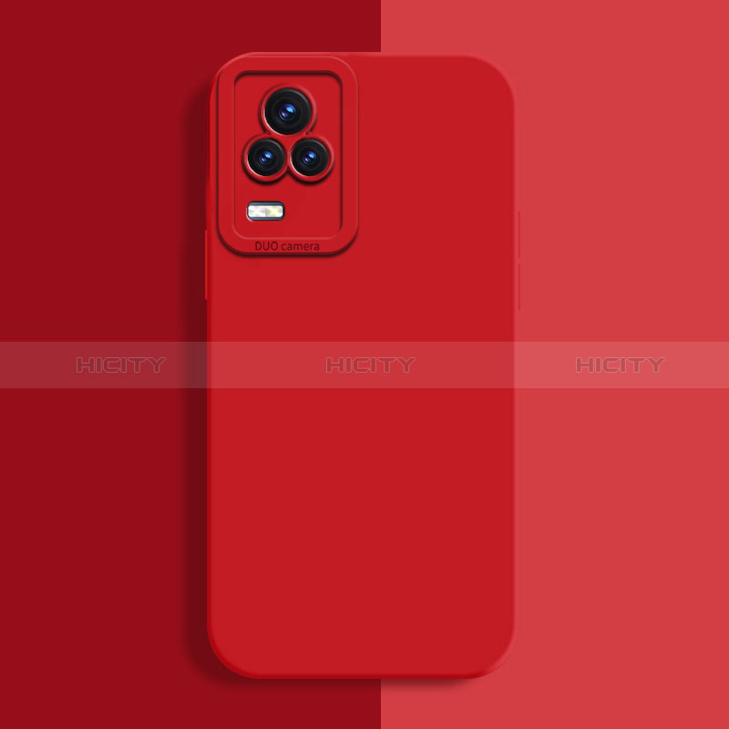 Funda Silicona Ultrafina Goma 360 Grados Carcasa YK2 para Vivo iQOO 7 5G Rojo