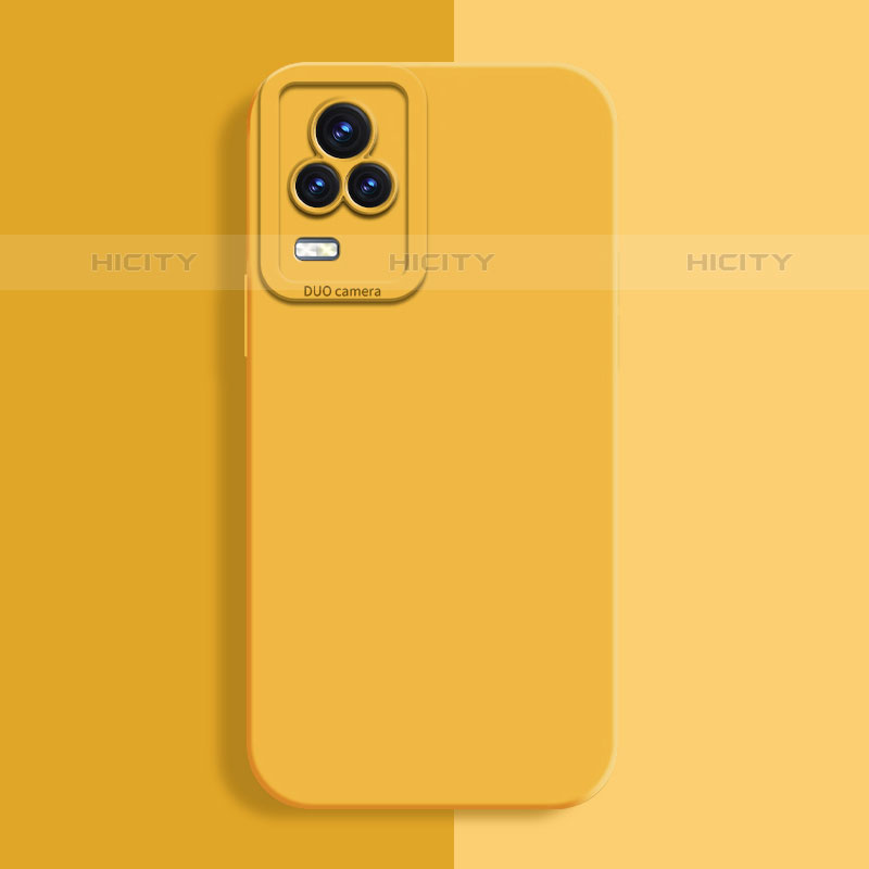 Funda Silicona Ultrafina Goma 360 Grados Carcasa YK2 para Vivo V21s 5G Amarillo