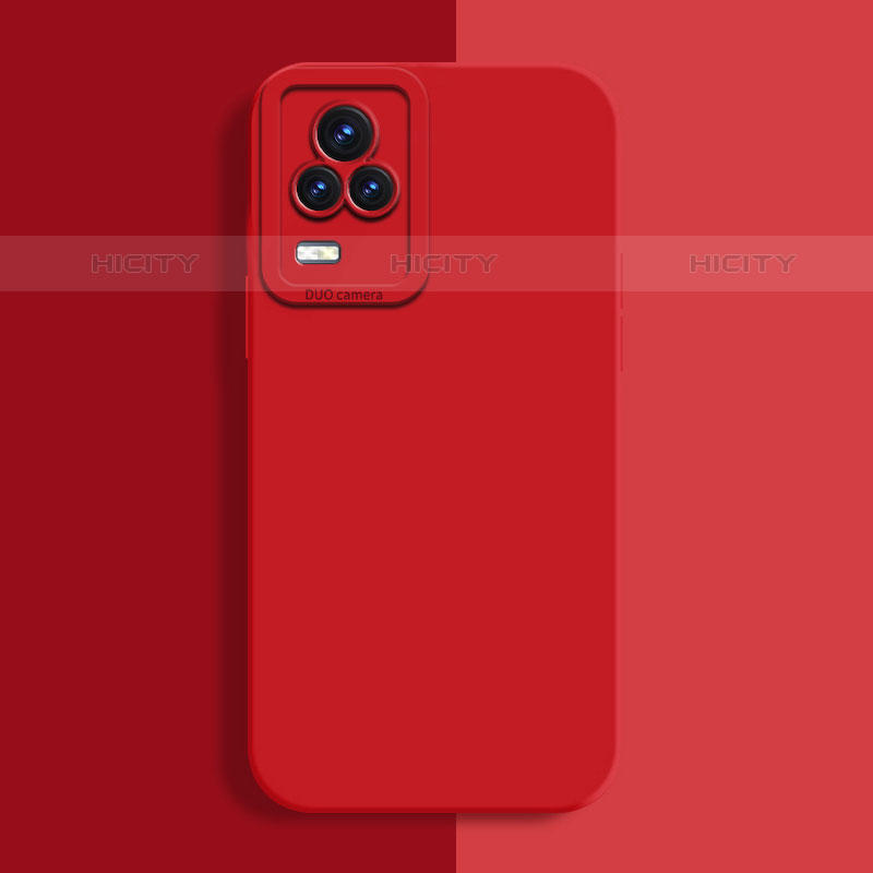 Funda Silicona Ultrafina Goma 360 Grados Carcasa YK2 para Vivo V21s 5G Rojo