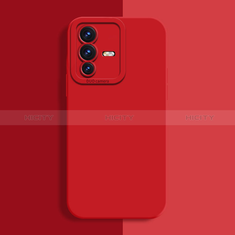 Funda Silicona Ultrafina Goma 360 Grados Carcasa YK2 para Vivo V23 Pro 5G Rojo