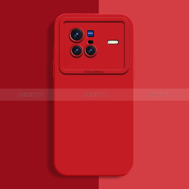 Funda Silicona Ultrafina Goma 360 Grados Carcasa YK2 para Vivo X80 5G Rojo