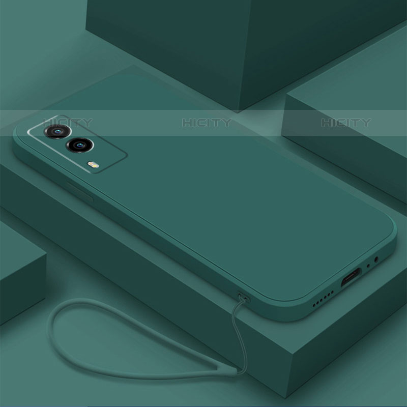 Funda Silicona Ultrafina Goma 360 Grados Carcasa YK2 para Vivo Y71t 5G Verde Noche