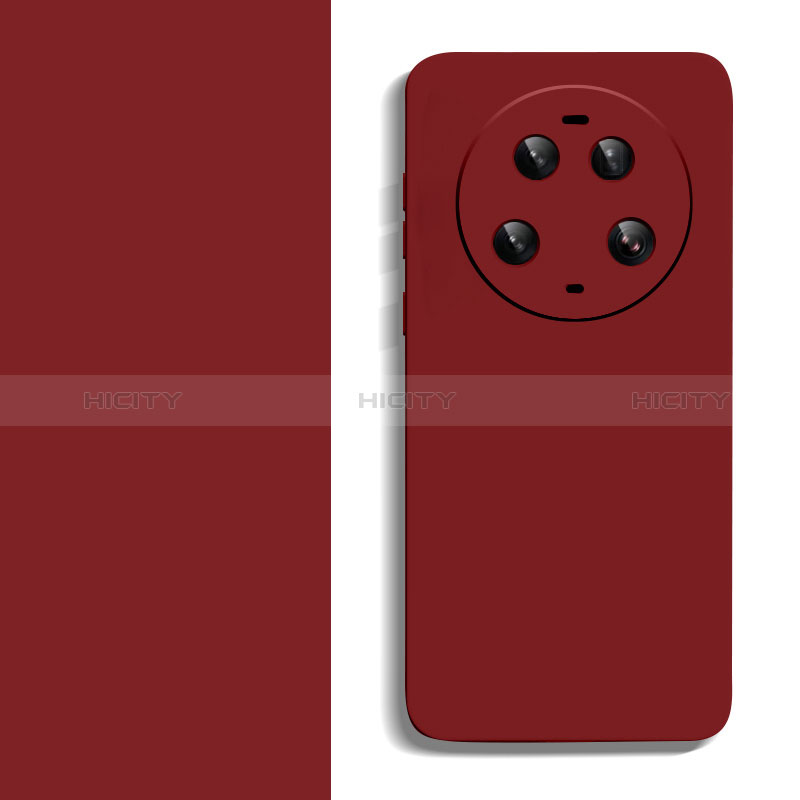 Funda Silicona Ultrafina Goma 360 Grados Carcasa YK2 para Xiaomi Mi 13 Ultra 5G Rojo Rosa