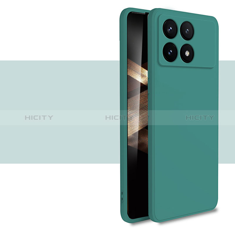 Funda Silicona Ultrafina Goma 360 Grados Carcasa YK2 para Xiaomi Redmi K70 5G Verde Noche