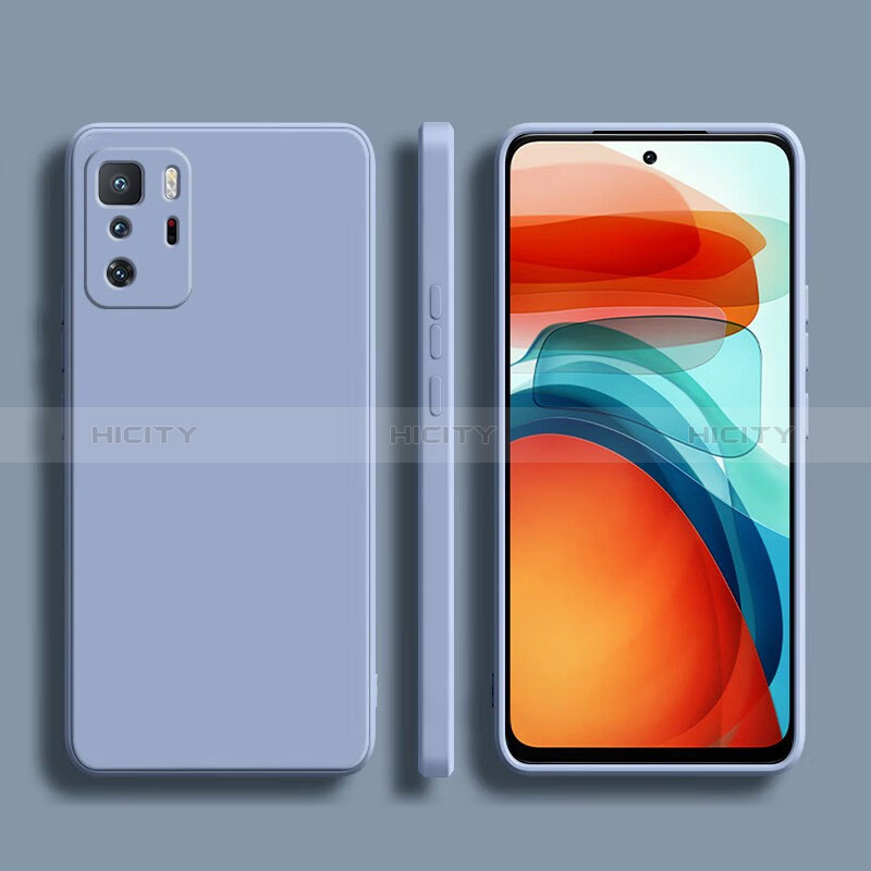 Funda Silicona Ultrafina Goma 360 Grados Carcasa YK2 para Xiaomi Redmi Note 10 Pro 5G Gris Lavanda