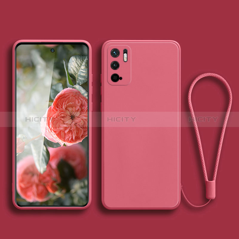 Funda Silicona Ultrafina Goma 360 Grados Carcasa YK2 para Xiaomi Redmi Note 10T 5G Rosa Roja