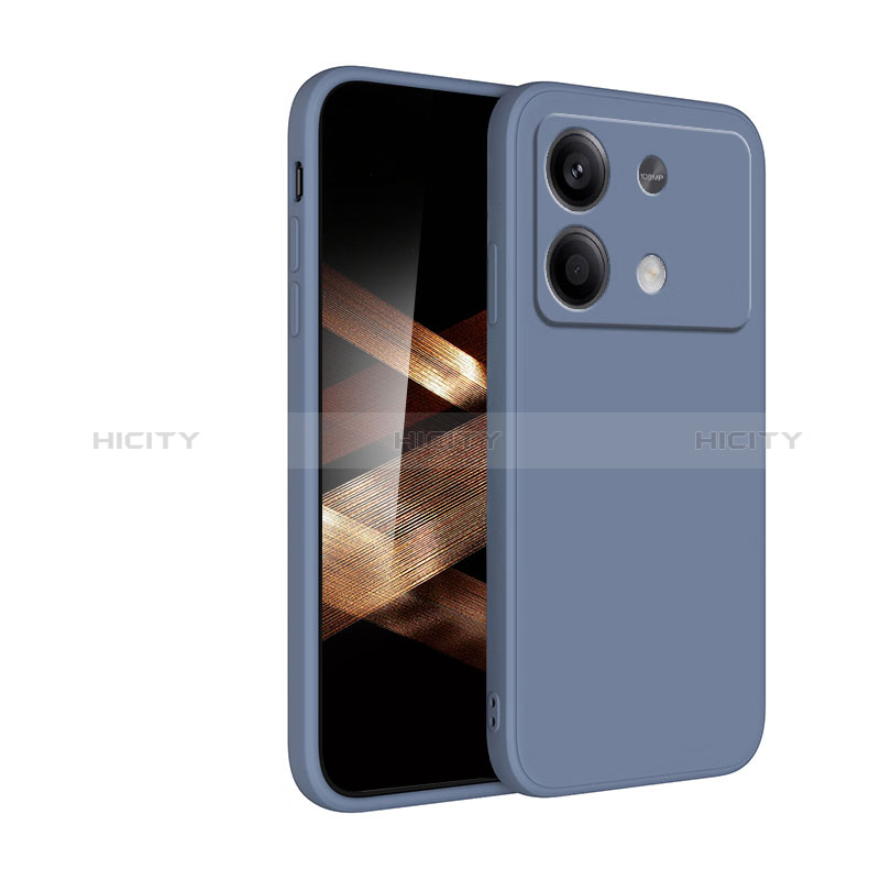 Funda Silicona Ultrafina Goma 360 Grados Carcasa YK2 para Xiaomi Redmi Note 13R Pro 5G Gris Lavanda