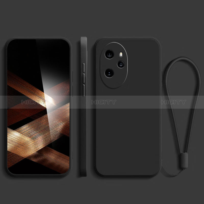 Funda Silicona Ultrafina Goma 360 Grados Carcasa YK3 para Huawei Honor 100 Pro 5G Negro