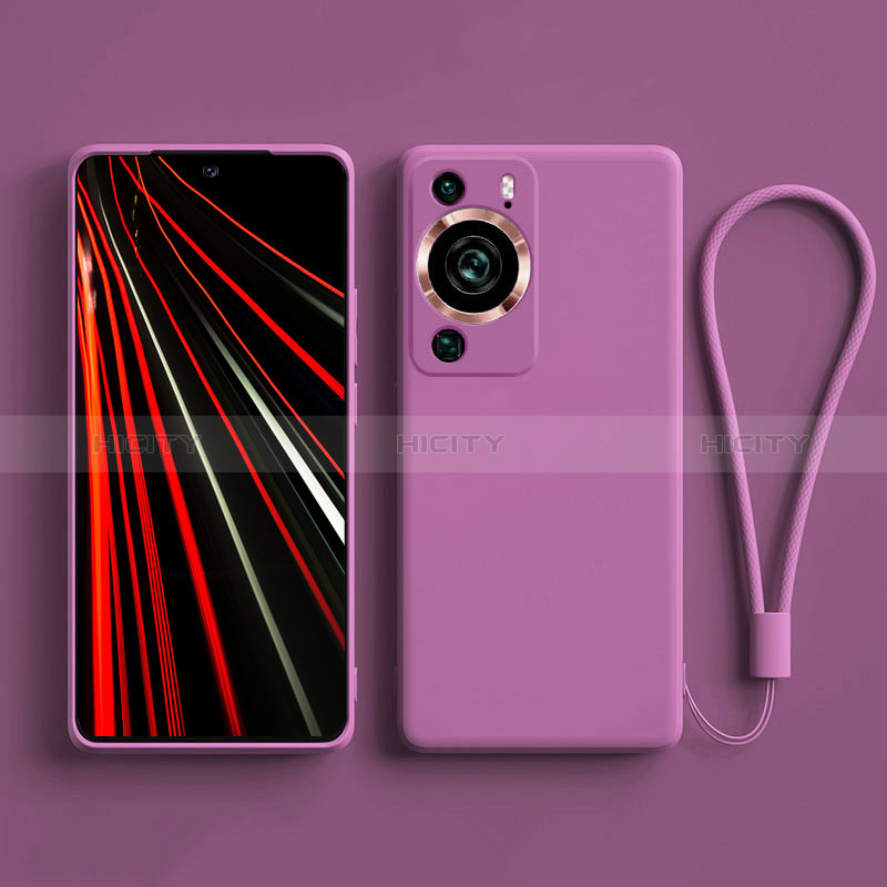 Funda Silicona Ultrafina Goma 360 Grados Carcasa YK3 para Huawei P60 Morado