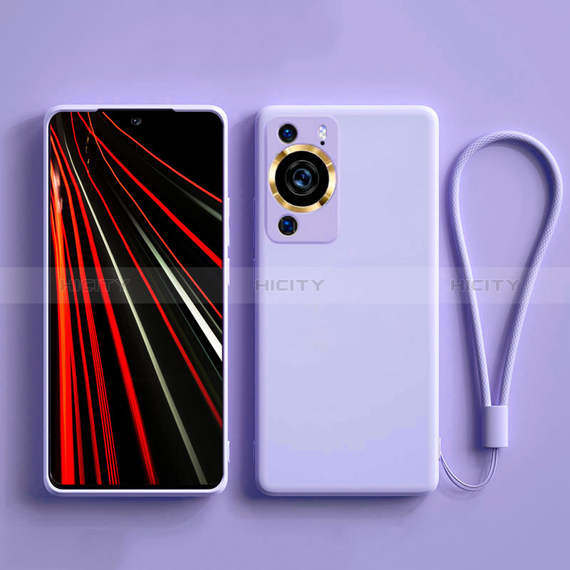 Funda Silicona Ultrafina Goma 360 Grados Carcasa YK3 para Huawei P60 Pro Purpura Claro