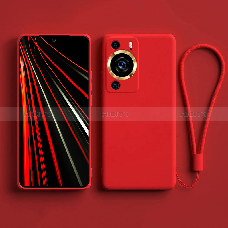 Funda Silicona Ultrafina Goma 360 Grados Carcasa YK3 para Huawei P60 Pro Rojo