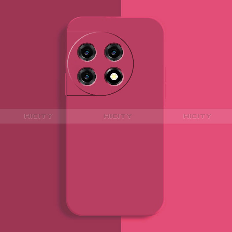 Funda Silicona Ultrafina Goma 360 Grados Carcasa YK3 para OnePlus 11 5G Rosa Roja