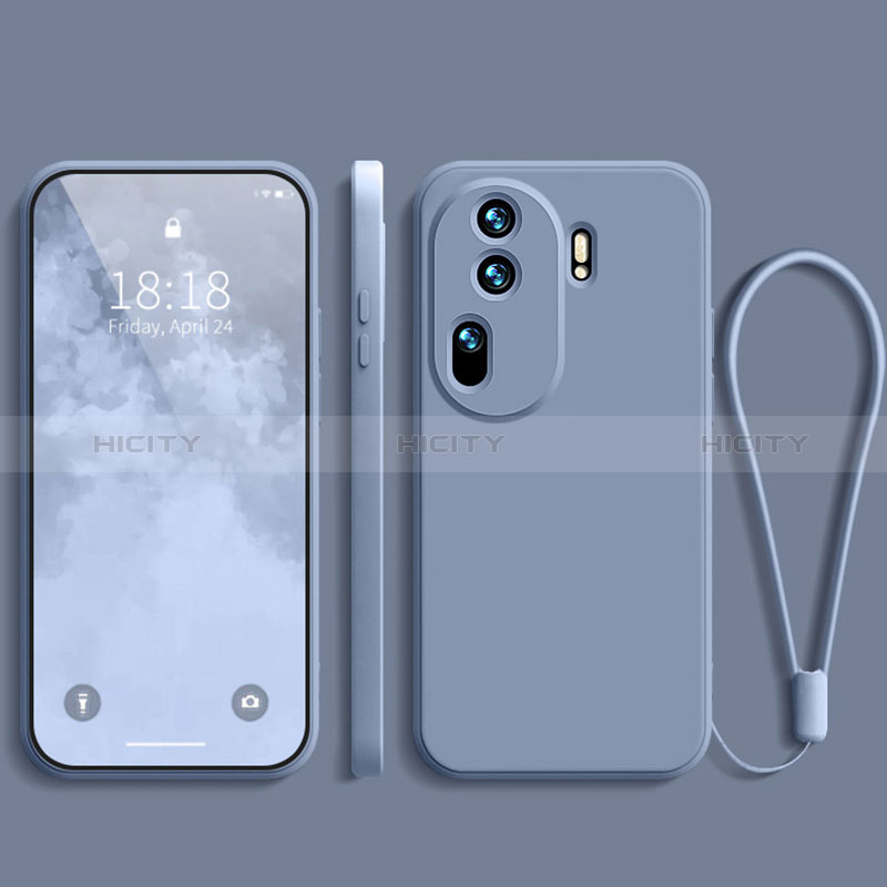 Funda Silicona Ultrafina Goma 360 Grados Carcasa YK3 para Oppo Reno11 Pro 5G Gris Lavanda