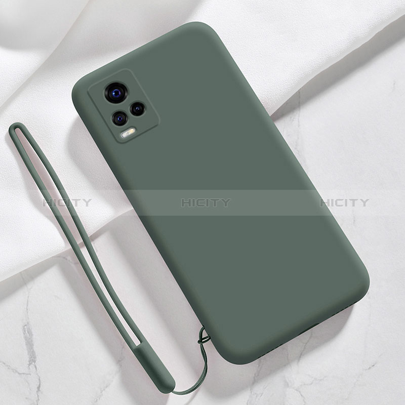 Funda Silicona Ultrafina Goma 360 Grados Carcasa YK3 para Vivo iQOO 7 5G Verde Noche