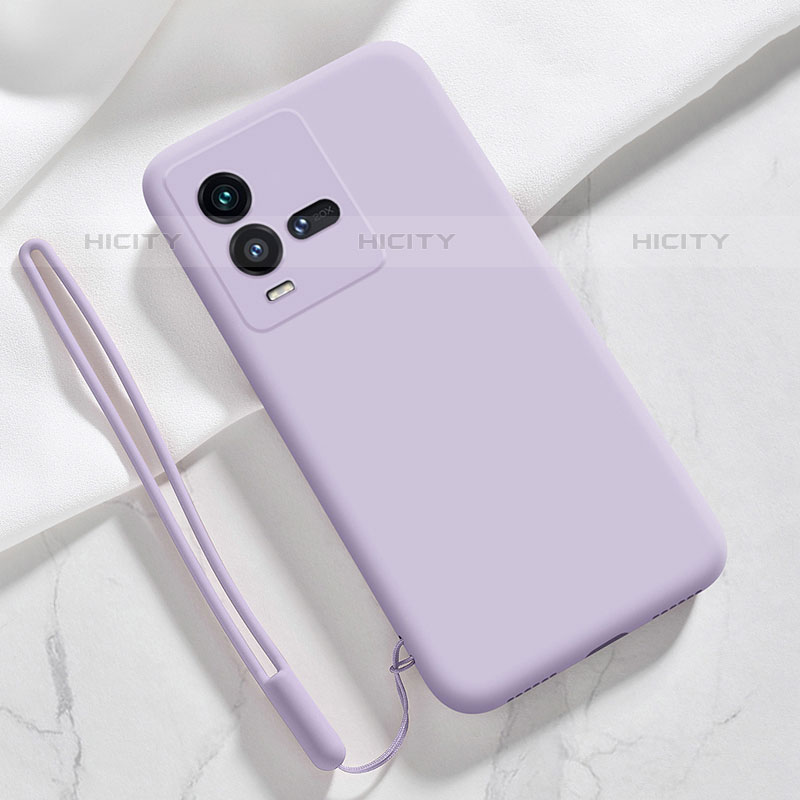 Funda Silicona Ultrafina Goma 360 Grados Carcasa YK3 para Vivo iQOO 9T 5G Purpura Claro