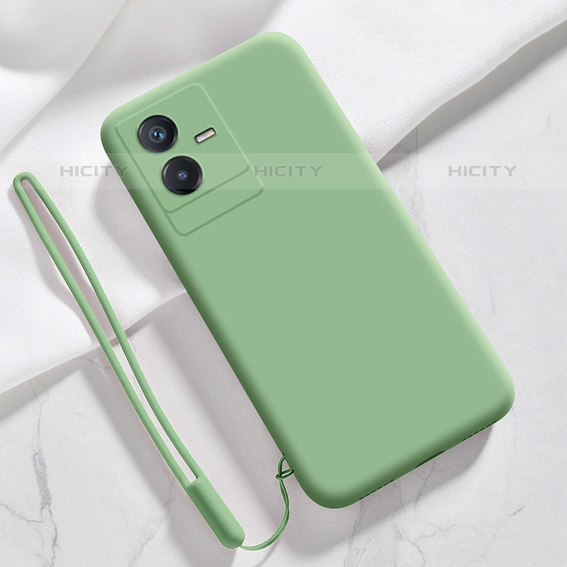 Funda Silicona Ultrafina Goma 360 Grados Carcasa YK3 para Vivo iQOO Z6x Verde