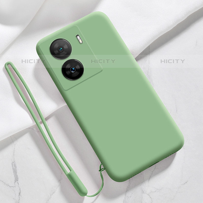 Funda Silicona Ultrafina Goma 360 Grados Carcasa YK3 para Vivo iQOO Z7x 5G Verde