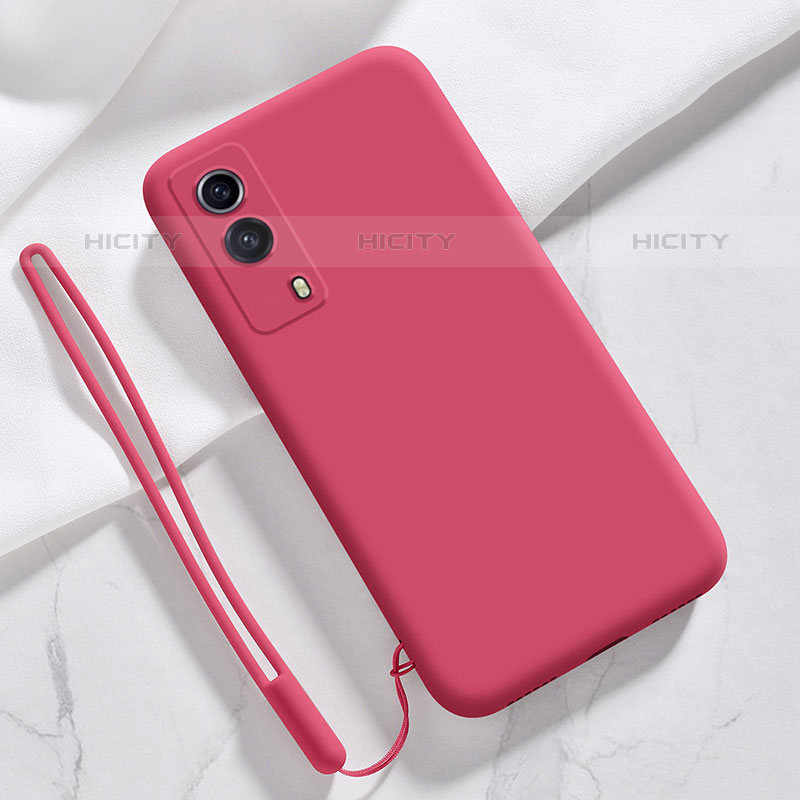 Funda Silicona Ultrafina Goma 360 Grados Carcasa YK3 para Vivo V21e 5G Rojo