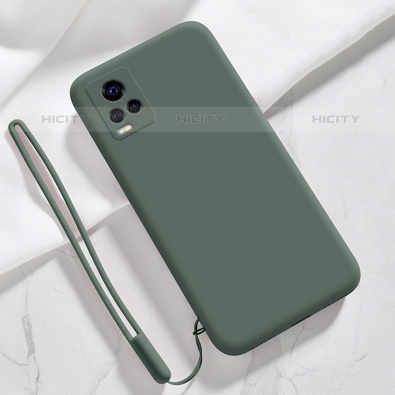 Funda Silicona Ultrafina Goma 360 Grados Carcasa YK3 para Vivo V21s 5G Verde Noche