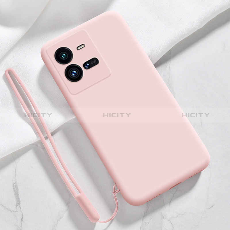 Funda Silicona Ultrafina Goma 360 Grados Carcasa YK3 para Vivo V25 5G Rosa