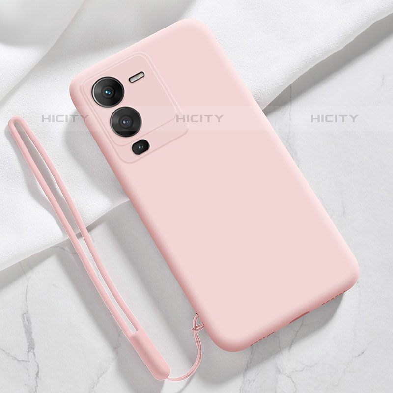 Funda Silicona Ultrafina Goma 360 Grados Carcasa YK3 para Vivo V25 Pro 5G Rosa