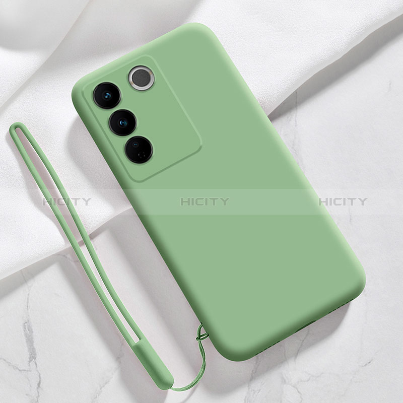 Funda Silicona Ultrafina Goma 360 Grados Carcasa YK3 para Vivo V27 Pro 5G Verde