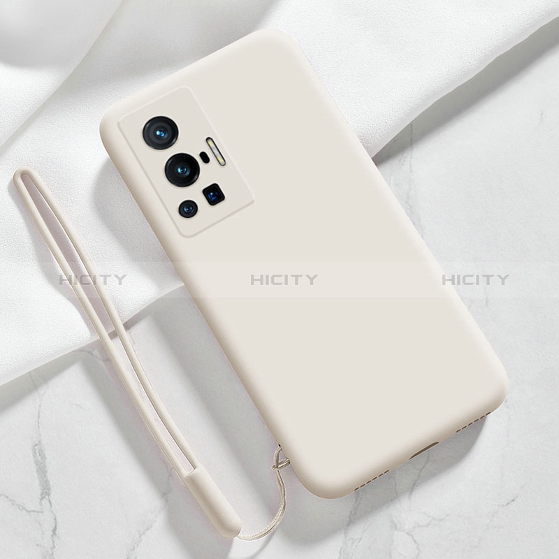 Funda Silicona Ultrafina Goma 360 Grados Carcasa YK3 para Vivo X70 Pro 5G Blanco