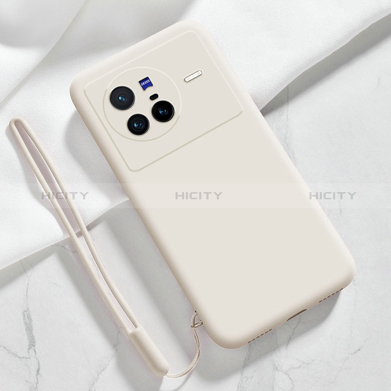 Funda Silicona Ultrafina Goma 360 Grados Carcasa YK3 para Vivo X80 5G Blanco