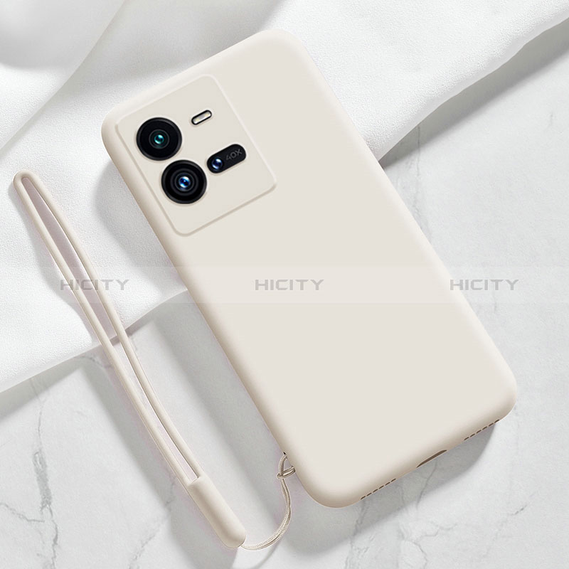 Funda Silicona Ultrafina Goma 360 Grados Carcasa YK3 para Vivo X80 Lite 5G Blanco