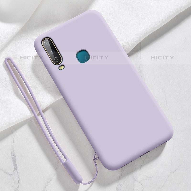 Funda Silicona Ultrafina Goma 360 Grados Carcasa YK3 para Vivo Y11 Purpura Claro