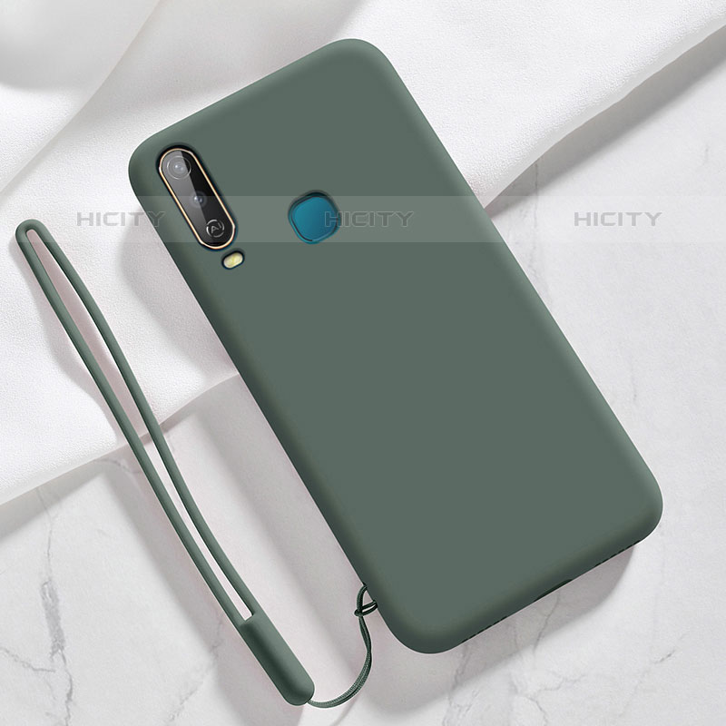 Funda Silicona Ultrafina Goma 360 Grados Carcasa YK3 para Vivo Y12 Verde Noche