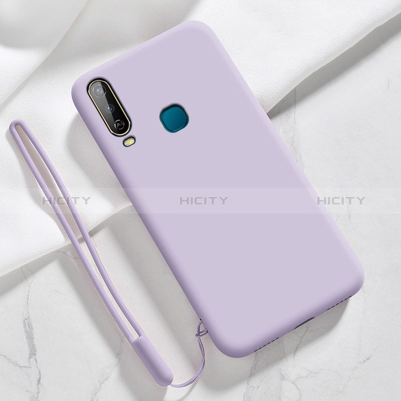 Funda Silicona Ultrafina Goma 360 Grados Carcasa YK3 para Vivo Y3s Purpura Claro