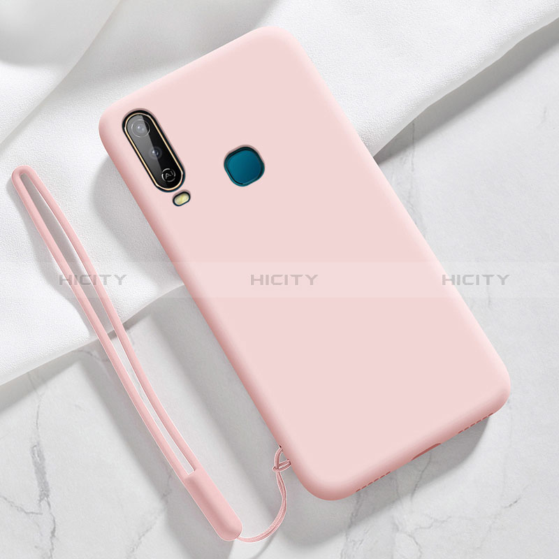 Funda Silicona Ultrafina Goma 360 Grados Carcasa YK3 para Vivo Y3s Rosa