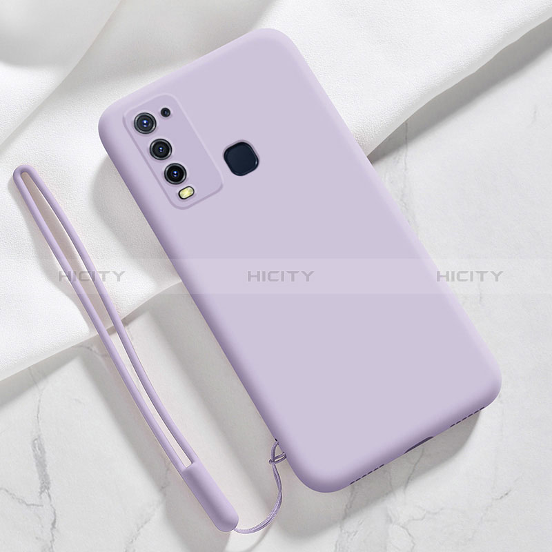 Funda Silicona Ultrafina Goma 360 Grados Carcasa YK3 para Vivo Y50 Purpura Claro