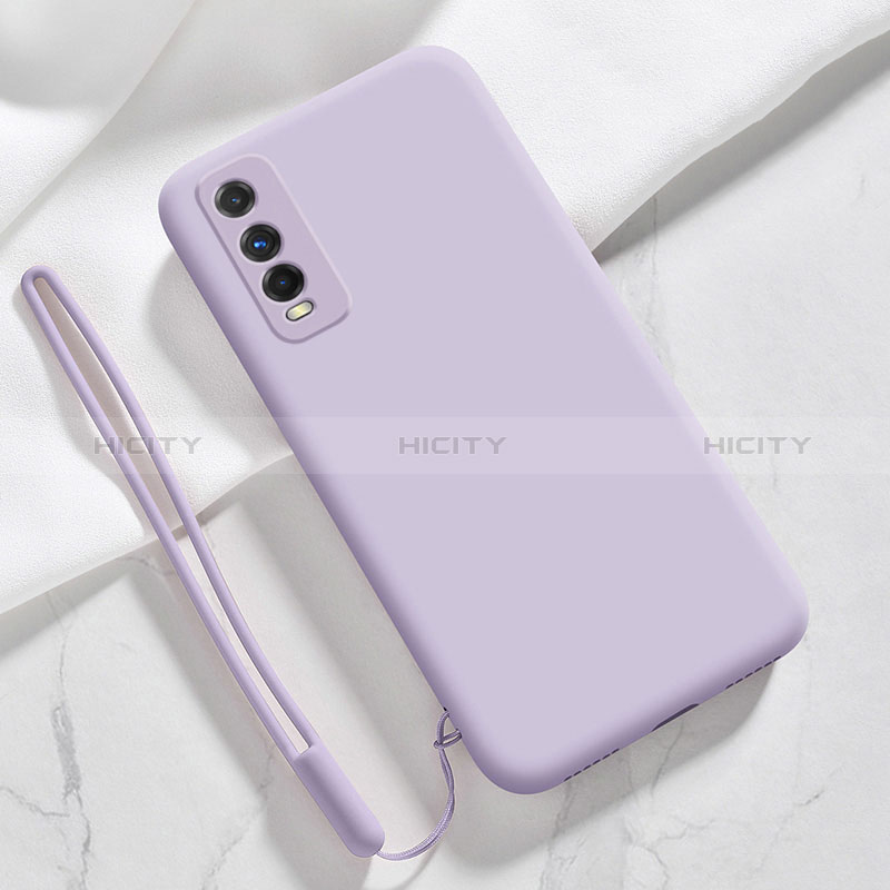 Funda Silicona Ultrafina Goma 360 Grados Carcasa YK3 para Vivo Y51s 5G Purpura Claro