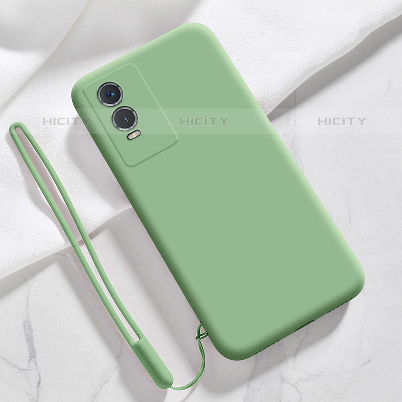 Funda Silicona Ultrafina Goma 360 Grados Carcasa YK3 para Vivo Y74s 5G Verde