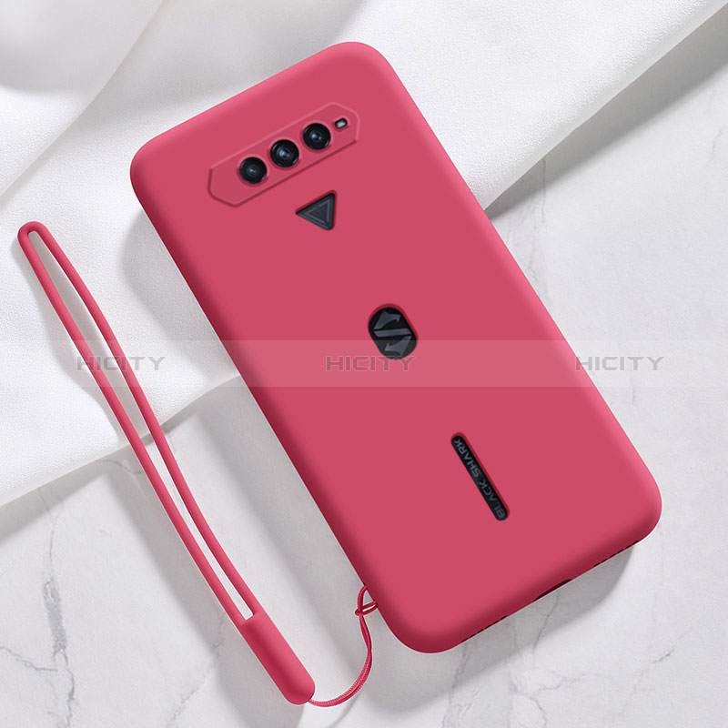 Funda Silicona Ultrafina Goma 360 Grados Carcasa YK3 para Xiaomi Black Shark 4 Pro 5G Rojo