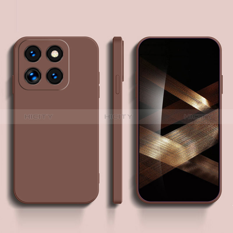 Funda Silicona Ultrafina Goma 360 Grados Carcasa YK3 para Xiaomi Mi 14 Pro 5G Marron