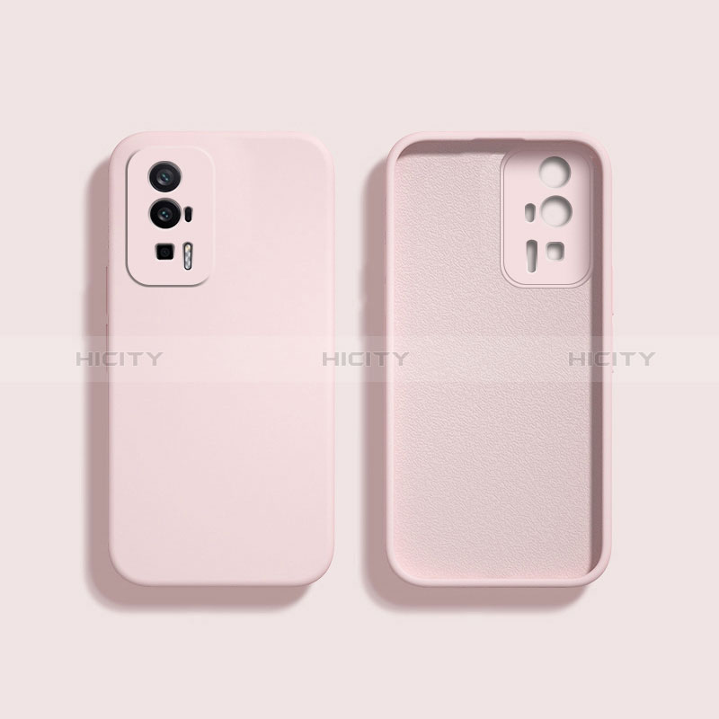 Funda Silicona Ultrafina Goma 360 Grados Carcasa YK3 para Xiaomi Poco F5 Pro 5G Rosa