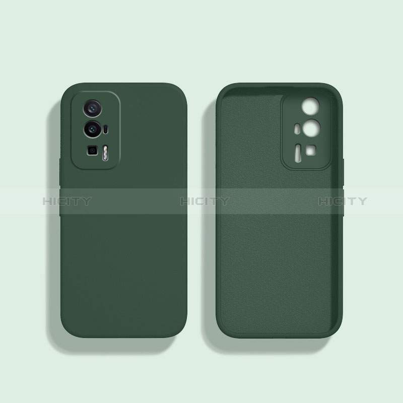 Funda Silicona Ultrafina Goma 360 Grados Carcasa YK3 para Xiaomi Poco F5 Pro 5G Verde Noche