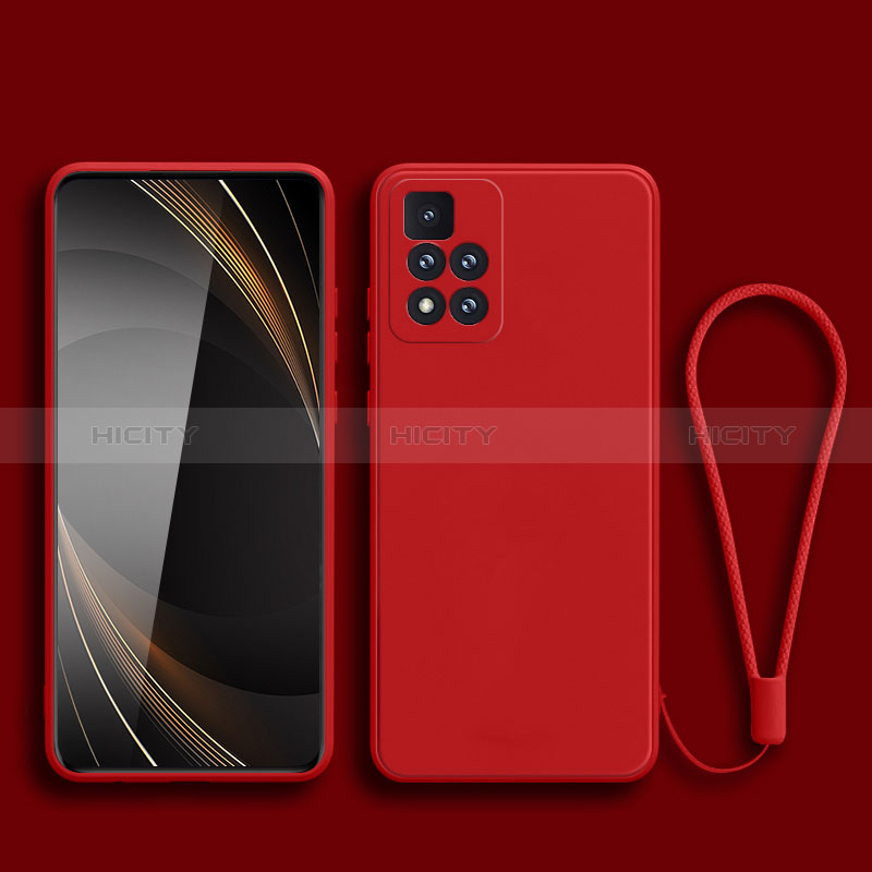 Funda Silicona Ultrafina Goma 360 Grados Carcasa YK3 para Xiaomi Redmi Note 11 Pro+ Plus 5G Rojo