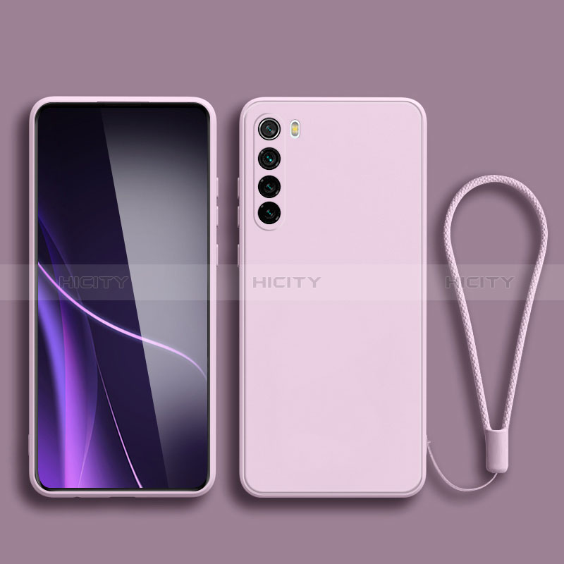 Funda Silicona Ultrafina Goma 360 Grados Carcasa YK3 para Xiaomi Redmi Note 8 (2021) Purpura Claro