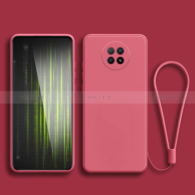 Funda Silicona Ultrafina Goma 360 Grados Carcasa YK3 para Xiaomi Redmi Note 9 5G Rosa Roja