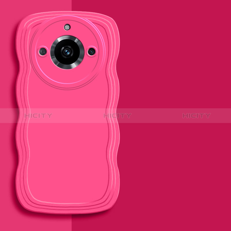 Funda Silicona Ultrafina Goma 360 Grados Carcasa YK4 para Realme 11 Pro 5G Rosa Roja