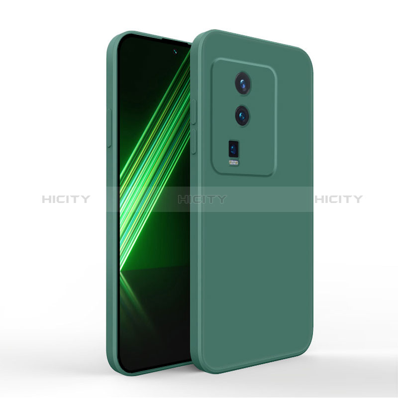 Funda Silicona Ultrafina Goma 360 Grados Carcasa YK4 para Vivo iQOO Neo7 SE Verde Noche