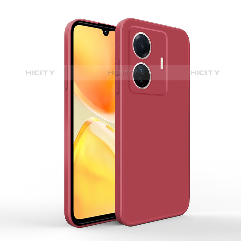 Funda Silicona Ultrafina Goma 360 Grados Carcasa YK4 para Vivo iQOO Z6 Pro 5G Rojo