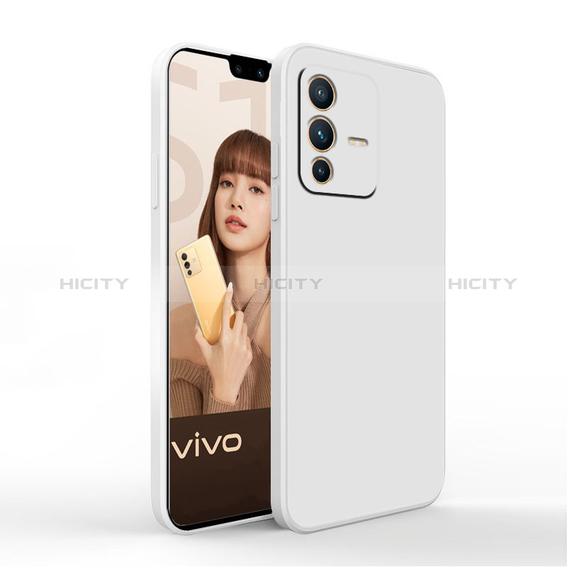 Funda Silicona Ultrafina Goma 360 Grados Carcasa YK4 para Vivo V23 5G Blanco