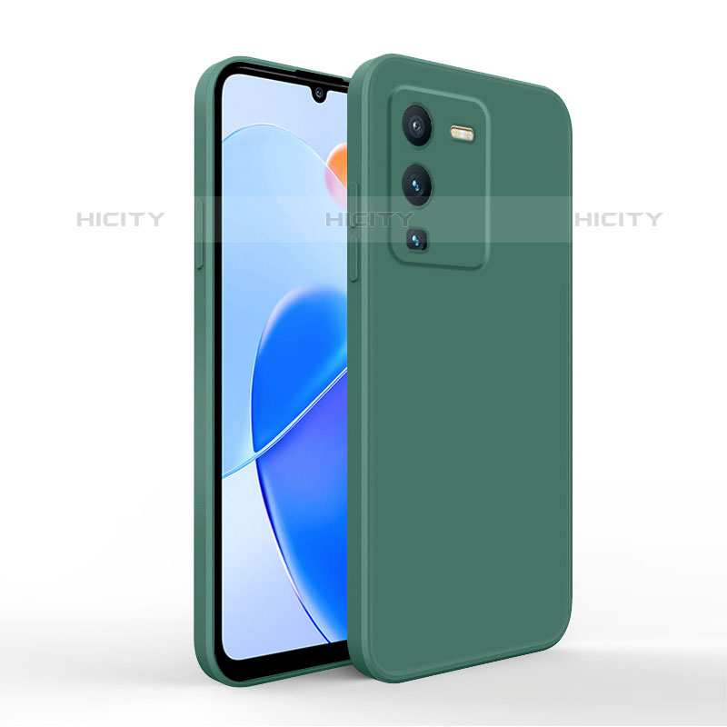 Funda Silicona Ultrafina Goma 360 Grados Carcasa YK4 para Vivo V25 Pro 5G Verde Noche